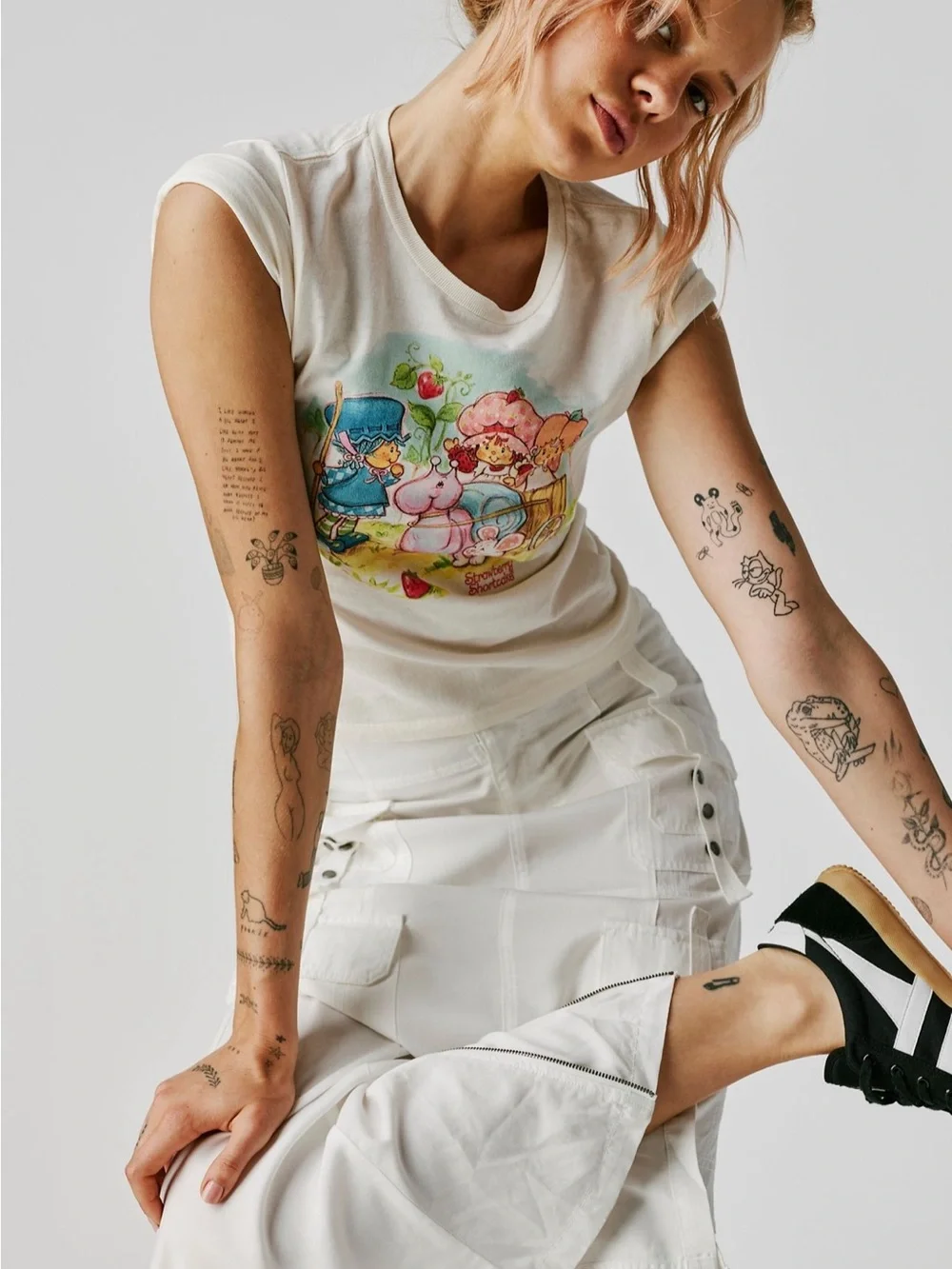 Strawberry Shortcake Recycled Distressed Baby Tee